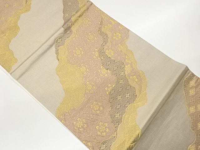 JAPANESE FUKURO OBI / WOVEN FLORAL PLANTS